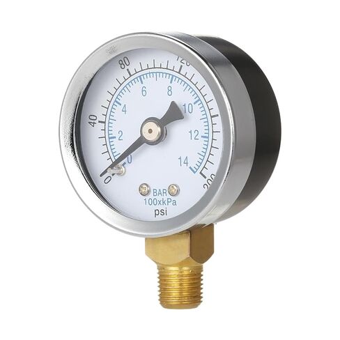 1pc 40mm 0~200psi 0~14bar Pool Filter Water Pressure Dial Hydraulic Pressure Gauge Meter Manometer 1/8" NPT Thread in Saudi Arabia