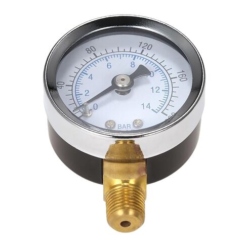 1pc 40mm 0~200psi 0~14bar Pool Filter Water Pressure Dial Hydraulic Pressure Gauge Meter Manometer 1/8" NPT Thread in Saudi Arabia