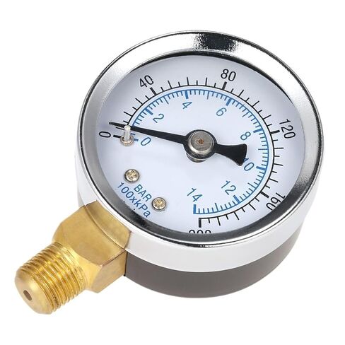 1pc 40mm 0~200psi 0~14bar Pool Filter Water Pressure Dial Hydraulic Pressure Gauge Meter Manometer 1/8" NPT Thread in Saudi Arabia