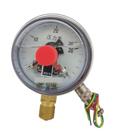1pc YNXC-60 2.5" 0-40Mpa Shock-Proof Magnetic Help 60mm Oil Liquid Filled Electric Contact Pressure Gauge Manometer, Lower Mount in Kuwait