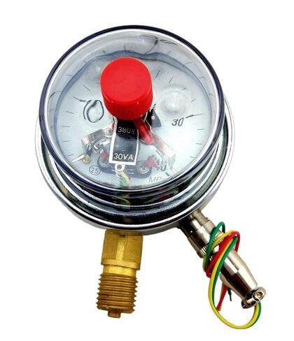 1pc YNXC-60 2.5" 0-40Mpa Shock-Proof Magnetic Help 60mm Oil Liquid Filled Electric Contact Pressure Gauge Manometer, Lower Mount in Kuwait
