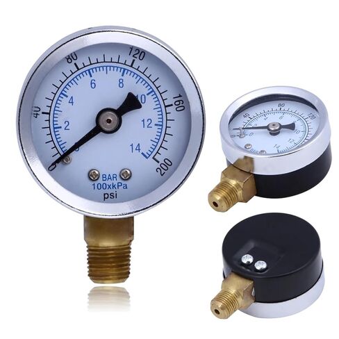 0-200 PSI 0-14 بار ضاغط الهواء المضغوط مقياس الضغط 1/8 NPT مقياس الضغط لمنظم هوائي ضاغط الهواء in Kuwait
