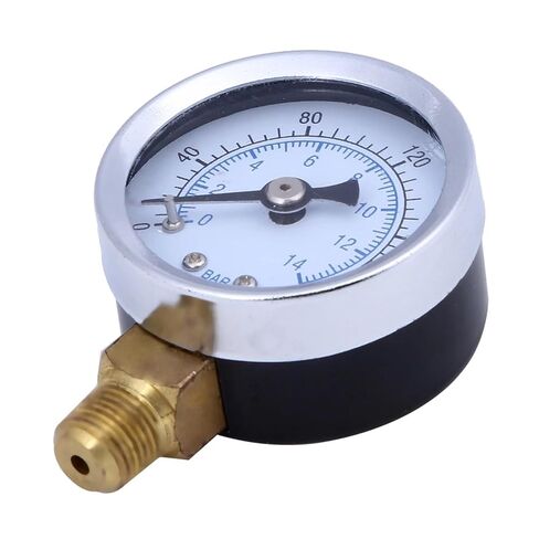 0-200 PSI 0-14 بار ضاغط الهواء المضغوط مقياس الضغط 1/8 NPT مقياس الضغط لمنظم هوائي ضاغط الهواء in Kuwait