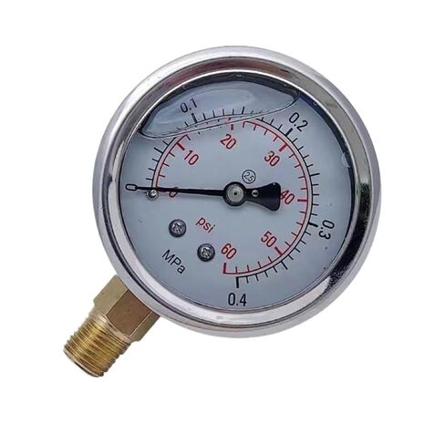 1pcs glycerinum Pressure Gauge 0-0.4MPa Oil Pressure Gauge 60psi Barometer(63mm 0-40mpa) in Kuwait