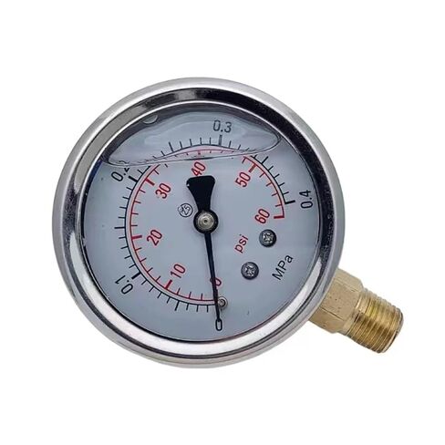 1pcs glycerinum Pressure Gauge 0-0.4MPa Oil Pressure Gauge 60psi Barometer(63mm 0-40mpa) in Kuwait