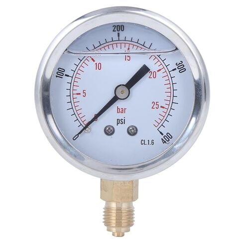 1pcs Oil Pressure Gauge Oil Pressure Meter TS-PGG604-25bar 1/4BSP Y60 Oil Filled Pressure Gauge Meter 0-25bar 0-400psi in Kuwait