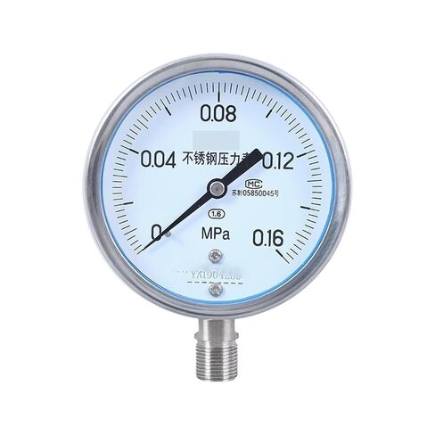 1pcs YBF100 0.1-60MPa Stainless Steel Pressure Gauge Diameter 100mm Corrosion-Resistant Pressure Gauge 304 Stainless Steel Shell(0.25MPa) in Saudi Arabia