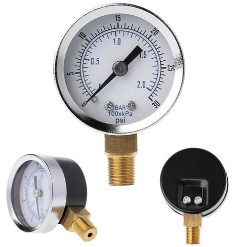 1 قطعة مقياس ضغط المرافق 0-30psi 0-2bar مقياس هيدروليكي مقياس مزدوج مقياس الضغط 1/8 "BSPT الموضوع للوقود in Kuwait