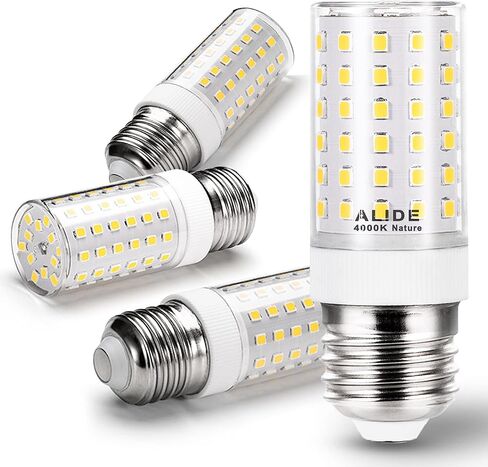 ALIDE E12 10W 6000K LED لمبات الشمعدانات 100W ما يعادل 1200lm 0.73 * 3.15 بوصة، غير قابلة للتعتيم، 5 عبوات in Saudi Arabia
