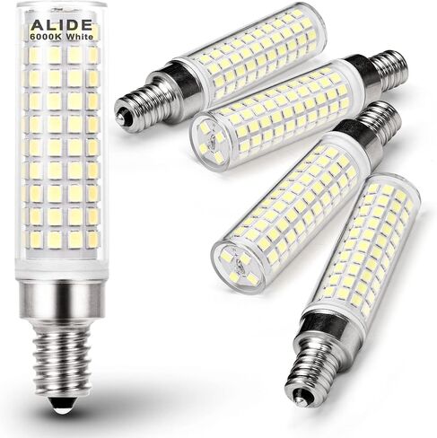 ALIDE E12 10W 6000K LED لمبات الشمعدانات 100W ما يعادل 1200lm 0.73 * 3.15 بوصة، غير قابلة للتعتيم، 5 عبوات in Saudi Arabia