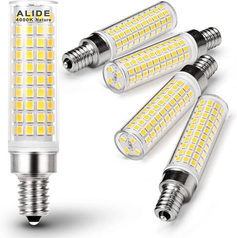ALIDE E12 10W 6000K LED لمبات الشمعدانات 100W ما يعادل 1200lm 0.73 * 3.15 بوصة، غير قابلة للتعتيم، 5 عبوات in Saudi Arabia