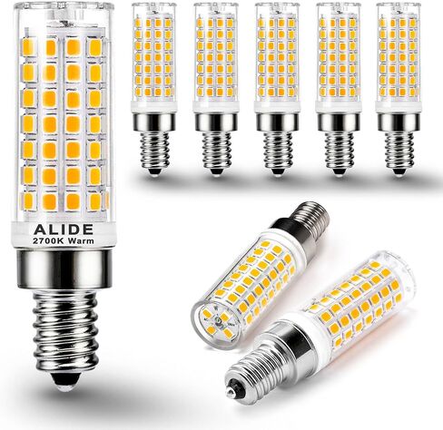 ALIDE E12 10W 6000K LED لمبات الشمعدانات 100W ما يعادل 1200lm 0.73 * 3.15 بوصة، غير قابلة للتعتيم، 5 عبوات in Saudi Arabia