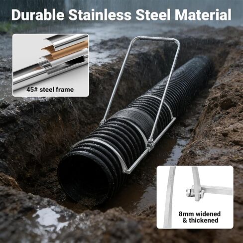 أداة شد الأنابيب HDPE 200-600 مم، أداة شد الأنابيب المموجة HDPE، مجموعة مشبك الإرساء اليدوية شديدة التحمل لبناء مجاري الصرف الصحي in Kuwait