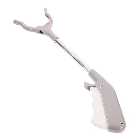 60cm Stainless Steel Garbage Picker Grabber Tool with Plastic Clamp, Outdoor Rubbish Tongs for Waste Collection, Sanitation Worker Handheld Trash Picker in Kuwait