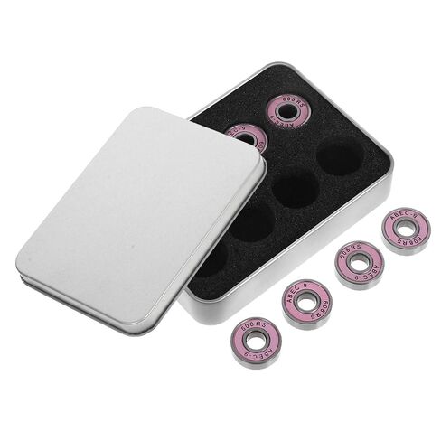 Dual Row Roller Skate Bearings with High Speed Steel Material 8 Pcs for Smooth Riding Surfaces, Suitable for Quad Skates and Skateboard Cruiser Wheels in Kuwait