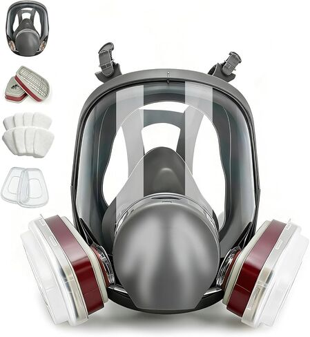 Full Face Respirator Mask With Filters (Reusable) For Paint, Welding, etc | Full Face Mask in Kuwait