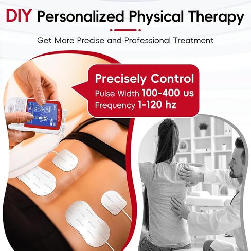 Comfytemp TENS Unit Muscle Stimulator for Pain Relief Therapy, TENS Machine with 20 Modes and DIY, Dual Channel EMS Unit, Electric Pulse Massager for Back, Shoulder, Sciatica, Knee in Kuwait