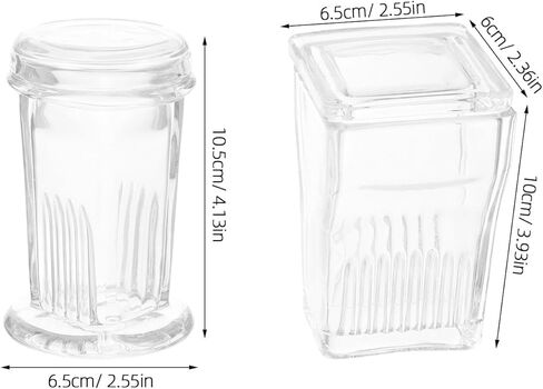 iplusmile 2pcs Lab Glass Staining Jar with Glass Lid Vertical Slide Staining Tank for 5 and 9 Microscope Slides Laboratory Glassware in Kuwait