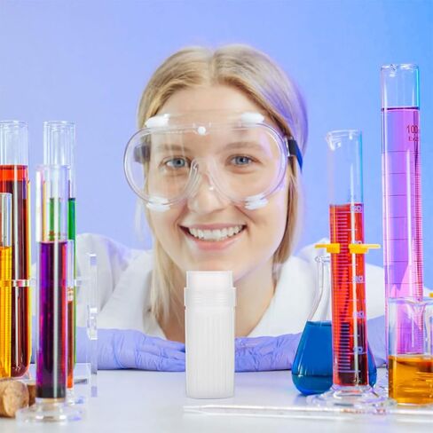 FRCOLOR 2 قطعة من الجرار البلاستيكية للمختبرات مع غطاء لشرائح المجهر سعة 5 شرائح، حاويات تلوين قوية للتجارب المعملية والشرائح in Kuwait