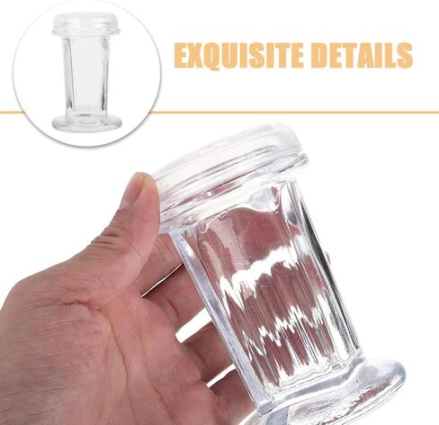 2pcs Glass Staining Slide Jars round High-white Glass Staining Tank with 5-slide Capacity and Sample Storage in Kuwait