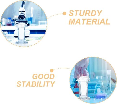 2pcs Glass Staining Slide Jars round High-white Glass Staining Tank with 5-slide Capacity and Sample Storage in Kuwait