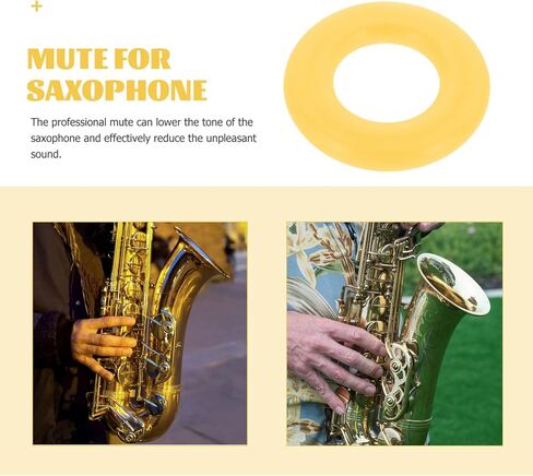 SUPVOX Tenor Saxophone Mute Silicone Sound Dampener Practical Sax Accessory for Noise Reduction and Tone Control 3.34X3.34X0.51In in Kuwait
