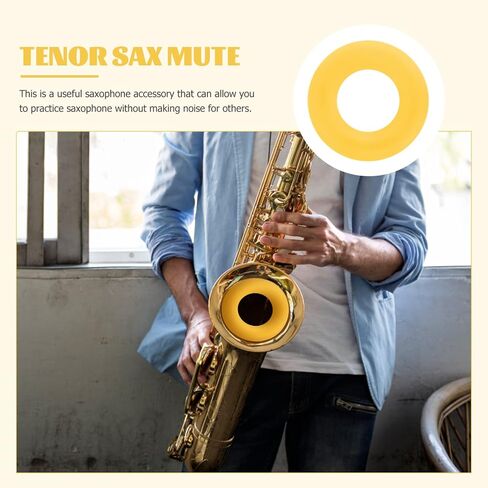 SUPVOX Tenor Saxophone Mute Silicone Sound Dampener Practical Sax Accessory for Noise Reduction and Tone Control 3.34X3.34X0.51In in Kuwait