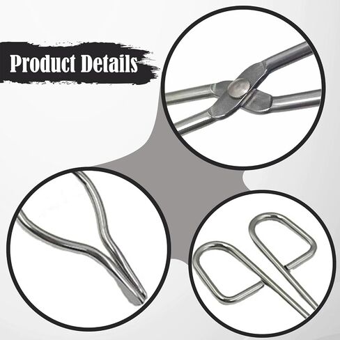 Crucible Tongs, Metalworking Tool, Professional Non-Slip Furnace Tongs, Melting Tongs Holder for Workshop Casting, 29cm in Kuwait