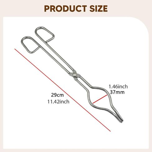Crucible Tongs, Metalworking Tool, Professional Non-Slip Furnace Tongs, Melting Tongs Holder for Workshop Casting, 29cm in Kuwait