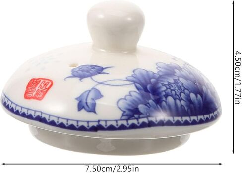 Alipis Ceramic Tea Pot Lid Replacement Cover 2.95 Inch Teapot Lid Ceramic Top for Tea Kettle Replacement Easy to Use Leak-Resistant Ideal for Home Party Camping in Kuwait
