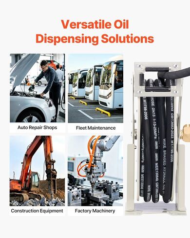 بكرة خرطوم زيت VEVOR، 1/2 بوصة × 50 قدم قابلة للسحب، ترجيع دوار تلقائي مدفوع بنابض، بحد أقصى 3625 رطل لكل بوصة مربعة، هيكل من الصلب الكربوني شديد التحمل مع خرطوم مضفر من أسلاك الفولاذ، للمحرك/الترس/الزيت الهيدروليكي in Kuwait