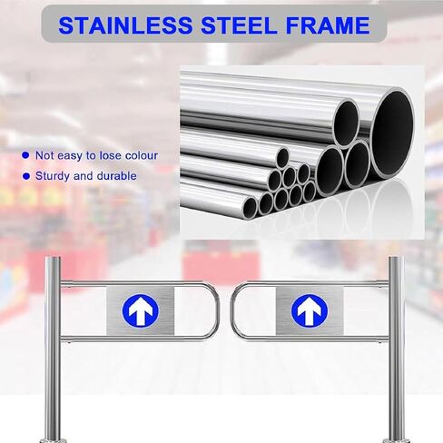 Universal Automatic Closing Safety Gate for Supermarket and Library Entrance, Unidirectional Door for Schools and Factories, 90x97cm in Kuwait