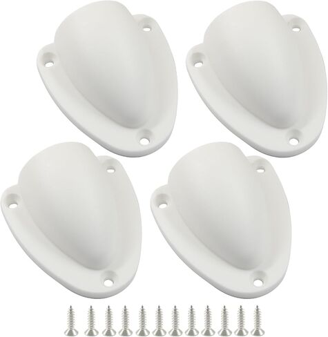 BokWin Nylon Marine Wire Cable Vent Cover, 2-1/4 Inch Clamshell Vent for Boat,Smooth Edge and Screws, for Boats, RVs and Outdoor Applications in Kuwait