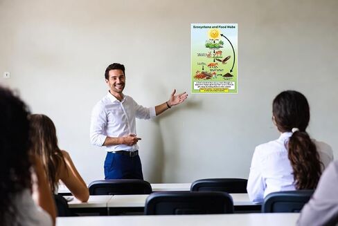 Ecosystems and Food Webs Educational Science Diagram 12x18 US Made Poster in Saudi Arabia