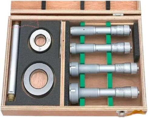 3-Point Internal Micrometer 368-992, Three-Jaw Internal Micrometer with Ring Gauge in Kuwait