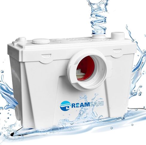 Macerator Pump,500WMacecrating Toilet Pump for Basement with 4 Water Connections for Macerating Toilet,Cooking Sink,Laundry in Kuwait