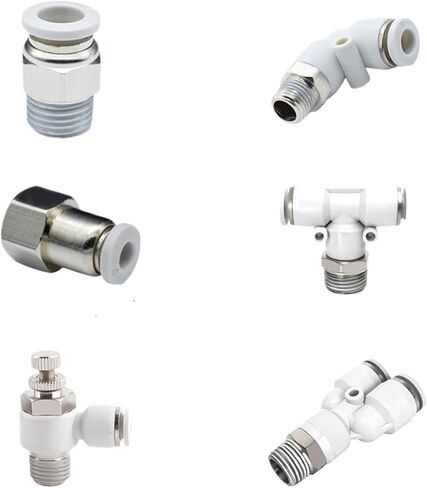 1Pcs White PCF Type Air Hose Rapidities Pipe Quick Release Pneumatic Fitting(10-01) in Kuwait