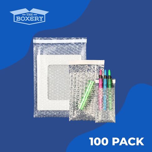 50 كيسًا شفافًا ذاتي الغلق مقاس 12x15.5 من The Boxery in Kuwait