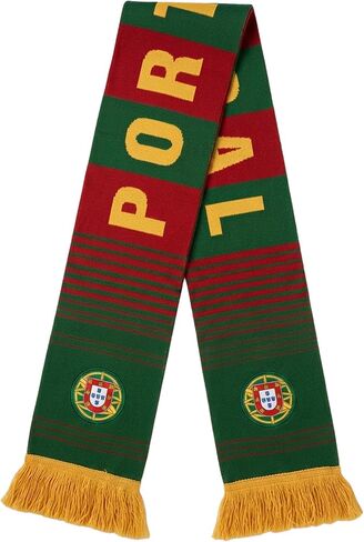 Just 4 Kicks Portugal Soccer Fan Scarf - Classic National Pride Knit Scarf - Double Sided with a Generic Portugal Crest in Kuwait