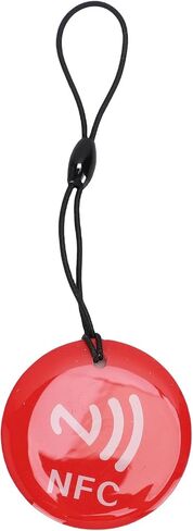 10 قطع من سلسلة مفاتيح NFC، قابلة للبرمجة NFC Fob NFC Key Fob Ntag213 Chip 35cm PVC الراتنج بطاقة متوافقة مع جميع أجهزة الهواتف المحمولة التي تدعم NFC باللون الأحمر in Kuwait
