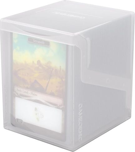 Gamegenic Bastion 100+ XL Deck Box - صغير الحجم وآمن ومنظم بشكل مثالي لبطاقات التداول الخاصة بك! تحمي بأمان أكثر من 100 بطاقة ذات أكمام مزدوجة، لون أبيض، مصنوعة in Kuwait