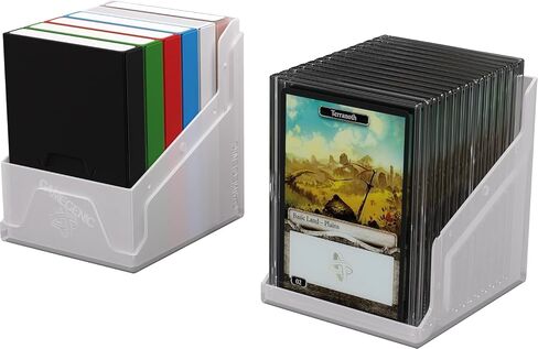 Gamegenic Bastion 100+ XL Deck Box - صغير الحجم وآمن ومنظم بشكل مثالي لبطاقات التداول الخاصة بك! تحمي بأمان أكثر من 100 بطاقة ذات أكمام مزدوجة، لون أبيض، مصنوعة in Kuwait