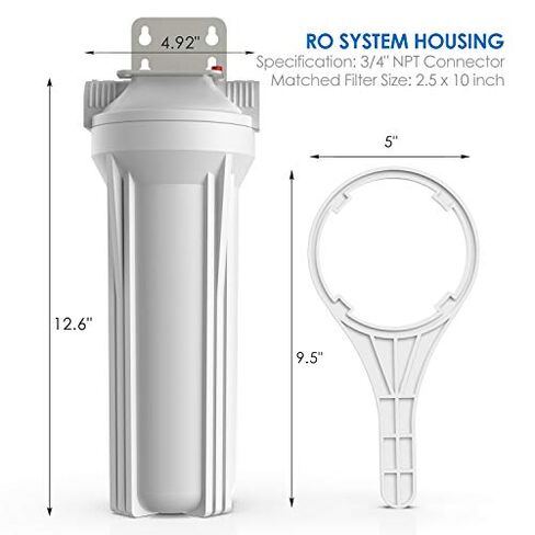 مجموعة مبيت فلتر المياه SimPure Whole House مقاس 10 بوصة (مجموعة واحدة)، 5 ميكرون 10 بوصة × 2.5 بوصة مرشحات مياه رواسب بوليستر مطوية (4 عبوات) in Kuwait
