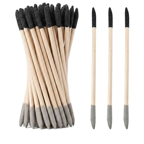 50 Pcs Double Ended Sanding Sticks 120/280 Grit Matchstick Sanding Tools 5.4 x 0.2 Inch Fine Detailing for Nails Plastic Models Wood Jewelry and Tight Spaces in Kuwait