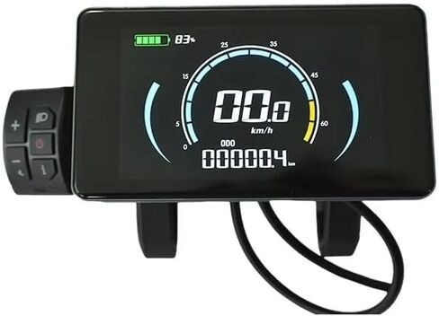 بروتوكول عرض LCD للدراجة الإلكترونية 2 فقط، 5 Pin 24V 36V 48V 60V كمبيوتر ركوب الدراجات، متوافق مع NFC، شاشة في الوقت الحقيقي، ABS أفقي، غير عالمي - تحقق من وحدة التحكم in Kuwait