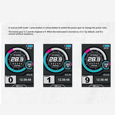 E-Bike UKC1 شاشة عرض ملونة SM Plug 36V 48V 52V 60V 72V لبروتوكول الاتصالات OMD2 in Kuwait