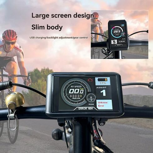 E-Bike UKC1 شاشة عرض ملونة SM Plug 36V 48V 52V 60V 72V لبروتوكول الاتصالات OMD2 in Kuwait