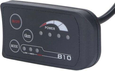 لوحة عرض Ymiko 3 Hyper S810 LED للدراجات الكهربائية | متوافق مع 36 فولت و48 فولت | القوة الذكية | وظيفة ذاكرة التروس | ومتين | 22.2 ملم المقود in Kuwait