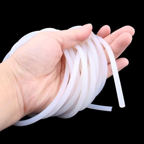 صفائح مطاطية، قضبان مطاطية عالية الكثافة، شرائط إغلاق من السيليكون الصلب الأبيض، لتحسين المنزل، شريط دائري مقاوم لدرجات الحرارة العالية، 5 متر (3.5 مم) in Kuwait
