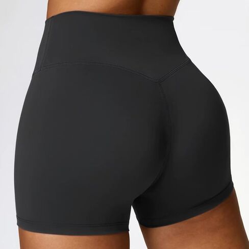 Pretty Sportswear Women's High Waist Yoga Shorts, Butt Lift, Soft Compression, Quick Dry, Cycling Gym Fitness sage Green in Kuwait